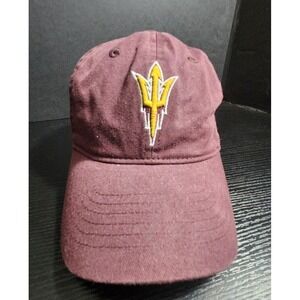 Arizona State Sun Devils ASU FORKS UP Zephyr strapback cap Dad Hat maroon